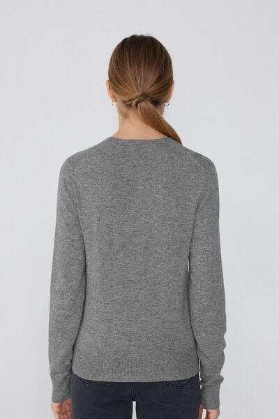 Grey Long-Sleeved Heavy Jersey, 5701_929V, medium