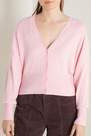 Tezenis - Light Pink Short Ribbed Long Sleeve Cardigan