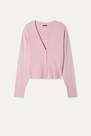 Tezenis - Light Pink Short Ribbed Long Sleeve Cardigan