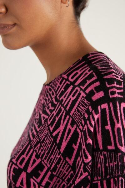 Black Patterned Sweater, , large image number 0