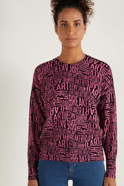 Black Patterned Sweater, , large image number 1