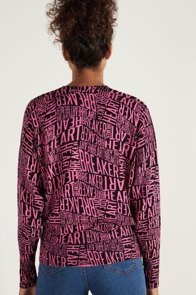 Black Patterned Sweater, , large image number 2