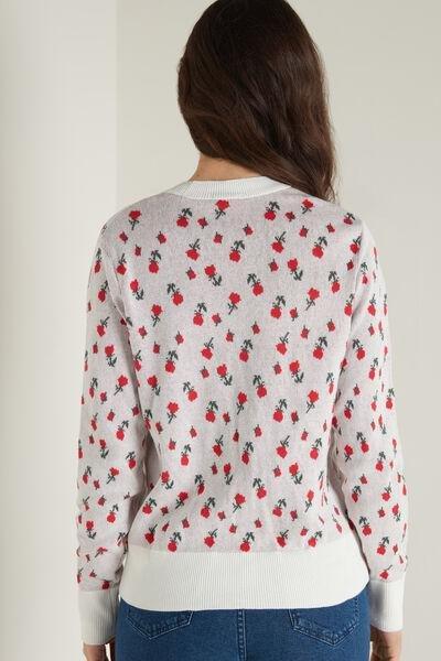 ROSES Long-Sleeved Pattern Cotton Cardigan, , large image number 2