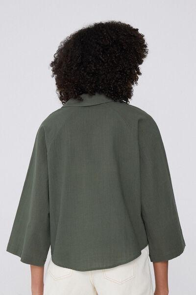 Green Super Light Cropped Shirt, , large image number 2