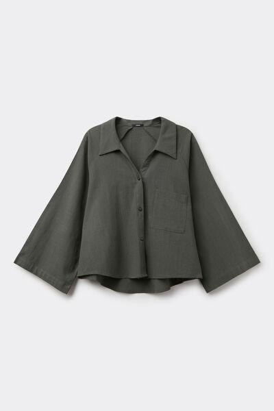Green Super Light Cropped Shirt, , large image number 4