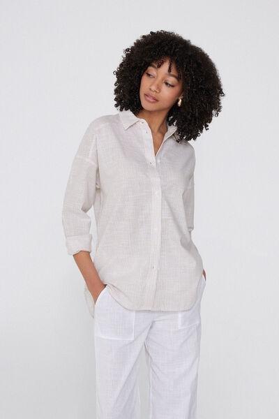 Cream Super Light Shirt, 5701_569Y, large image number 0