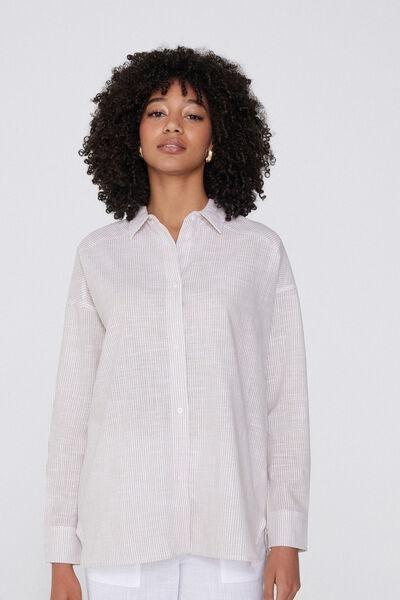 Cream Super Light Shirt, 5701_569Y, large image number 1