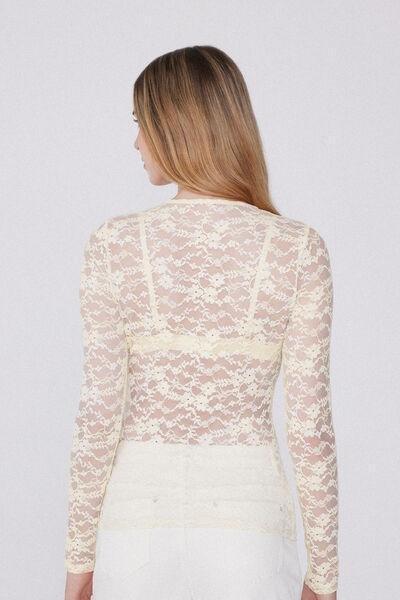 White Sheer Lace Top, 5701_729Y, large image number 2