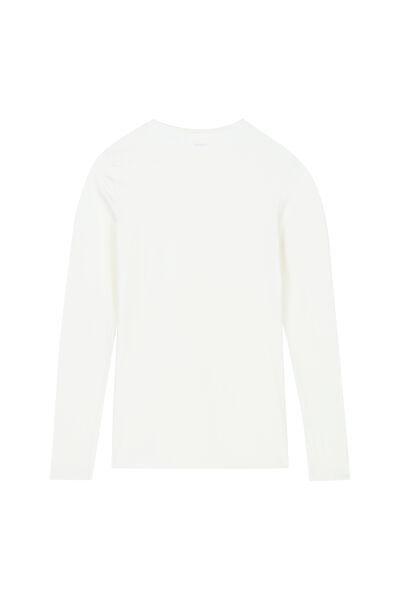 White Rounded Neck Top, , large image number 5