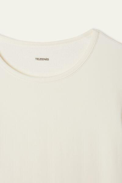 حليب أبيض بأكمام طويلة توب حراري ، للنساء, Milk White, large image number 6