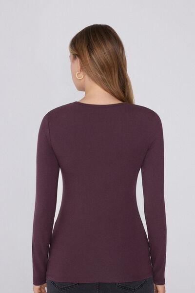 Violet Long-Sleeved Thermal Modal Top, 5701_919Y, large image number 2