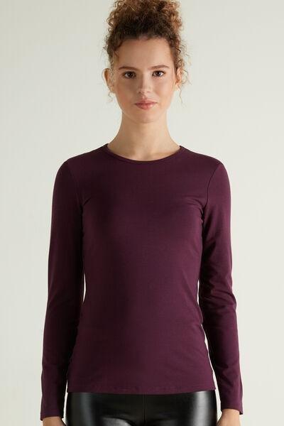 Red Long-Sleeved Thermal Modal Top, 5701_928U, large image number 1