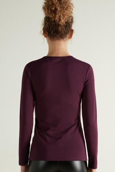 Red Long-Sleeved Thermal Modal Top, 5701_928U, large image number 2