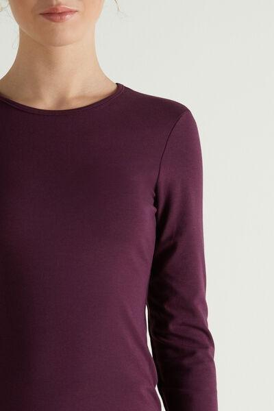 Red Long-Sleeved Thermal Modal Top, 5701_928U, large image number 3