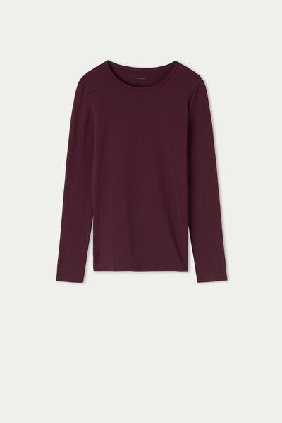 Red Long-Sleeved Thermal Modal Top, 5701_928U, large image number 4