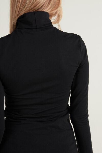 Tezenis - Black Polo Neck Top