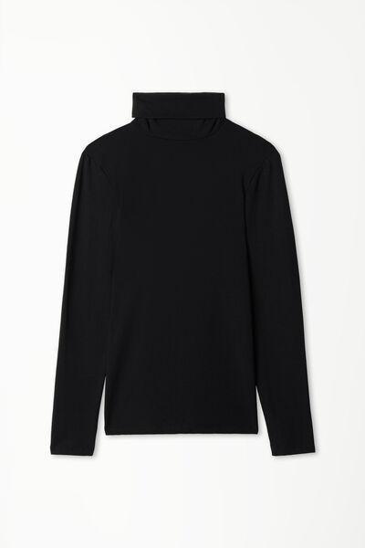 Black Modal Turtleneck, , large image number 4