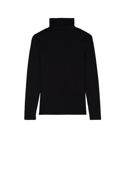 Tezenis - Black Polo Neck Top