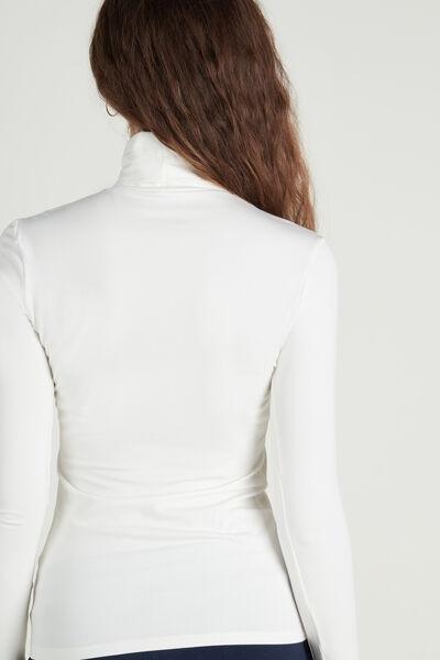 White Polo Neck Top, , large image number 2