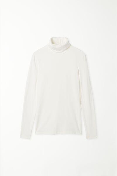White Polo Neck Top, , large image number 4