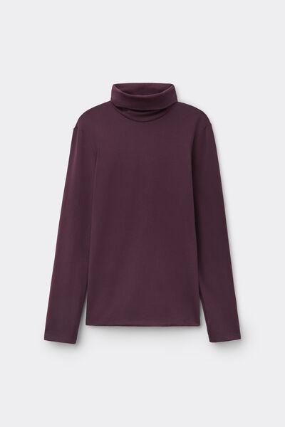 Violet Long Sleeve Cotton And Thermal Modal Top, 5701_919Y, large image number 4