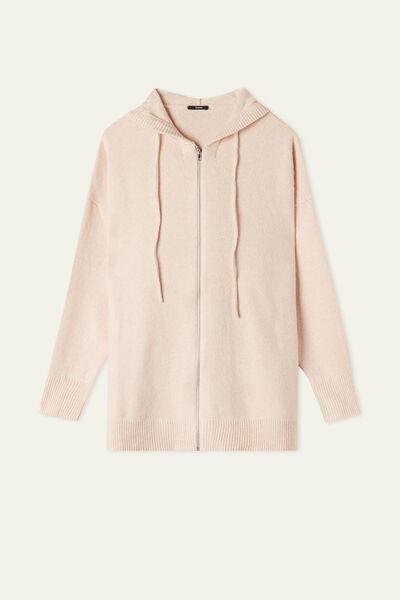 Pink Loungewear Long Sleeve Hooded Sweatshirt, , large image number 4