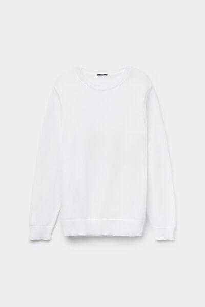 White Fully Fashioned Sweater, , large image number 4