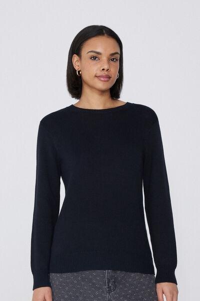 Black Fully Fashioned Sweater, , medium