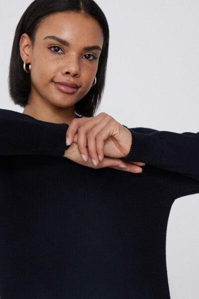 Black Fully Fashioned Sweater, , large image number 3