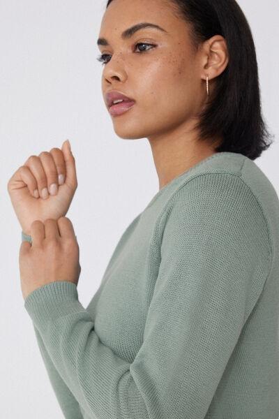Grey Fully Fashioned Sweater, , large image number 2