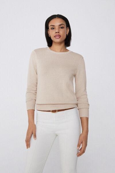 Ecru Fully Fashioned Sweater, , large image number 1
