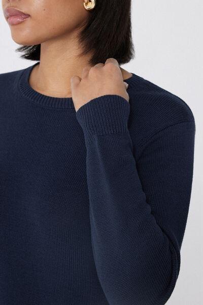 Navy Fully Fashioned Sweater, Absolute Blue, large image number 3