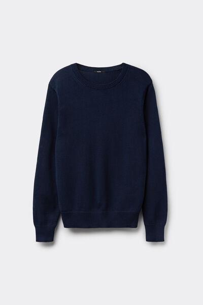 Navy Fully Fashioned Sweater, Absolute Blue, large image number 4