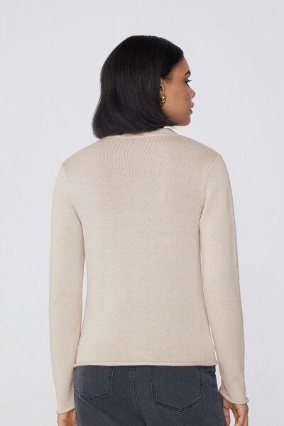 Ecru Fully-Fashioned Cardigan, , large image number 1