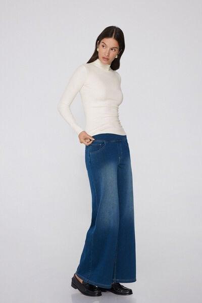 White Silk Touch Turntle-Neck Sweater, 5701_677V, large image number 1