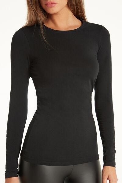 Black Crew-Neck Top, , large image number 3