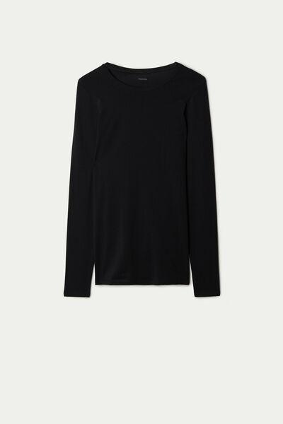 Black Crew-Neck Top, , large image number 4