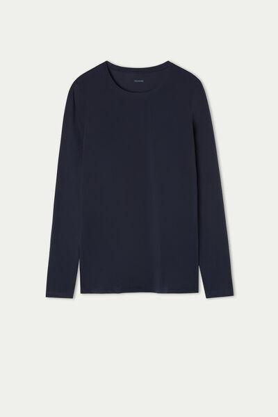 Blue Crew-Neck Top, , large image number 4