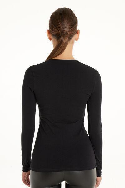 Black Long-Sleeve Top, , large image number 2