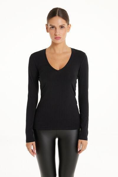 Black Long-Sleeve Top, , large image number 3