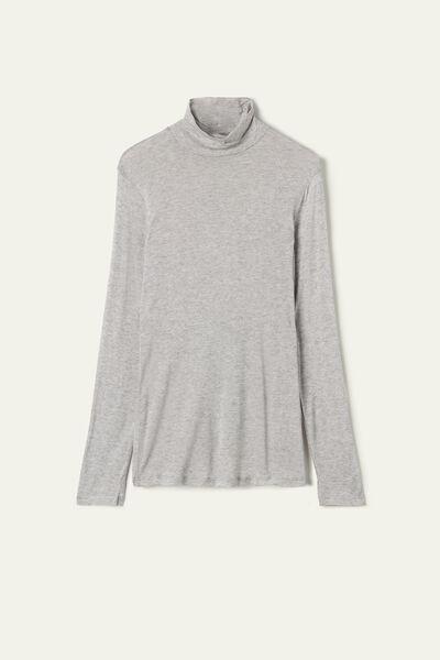 Tezenis - Grey High-Neck Wool Shirt