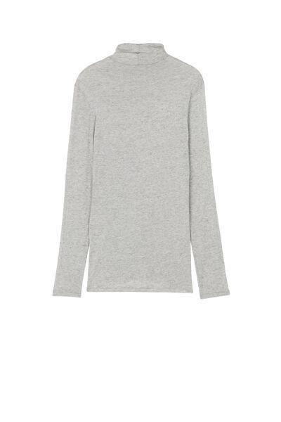 Tezenis - Grey High-Neck Wool Shirt