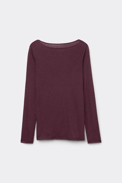 Maroon Boat Neck Top, , large image number 4