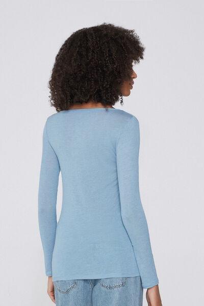 Blue Boat Neck Top, , large image number 2