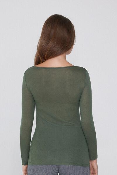 Green Boat Neck Top, , large image number 2