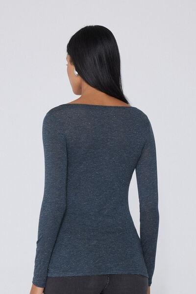 Grey Long-Sleeve Merino Wool Top, 5701_922Y, large image number 2