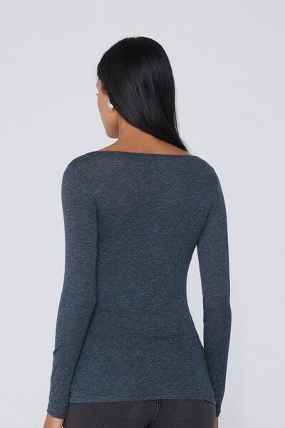 Grey Long-Sleeve Merino Wool Top, 5701_922Y, medium