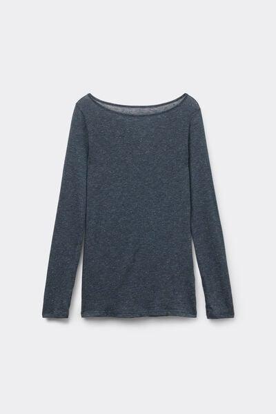 Grey Long-Sleeve Merino Wool Top, 5701_922Y, large image number 4