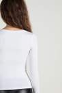 Tezenis - White V-Neck Viscose Shirt, Women