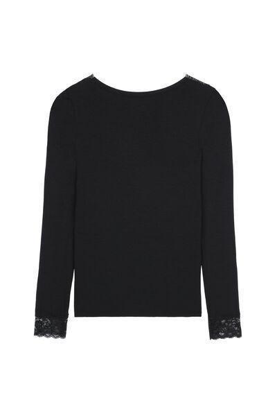 Black V-Neck Shirt, , large image number 5